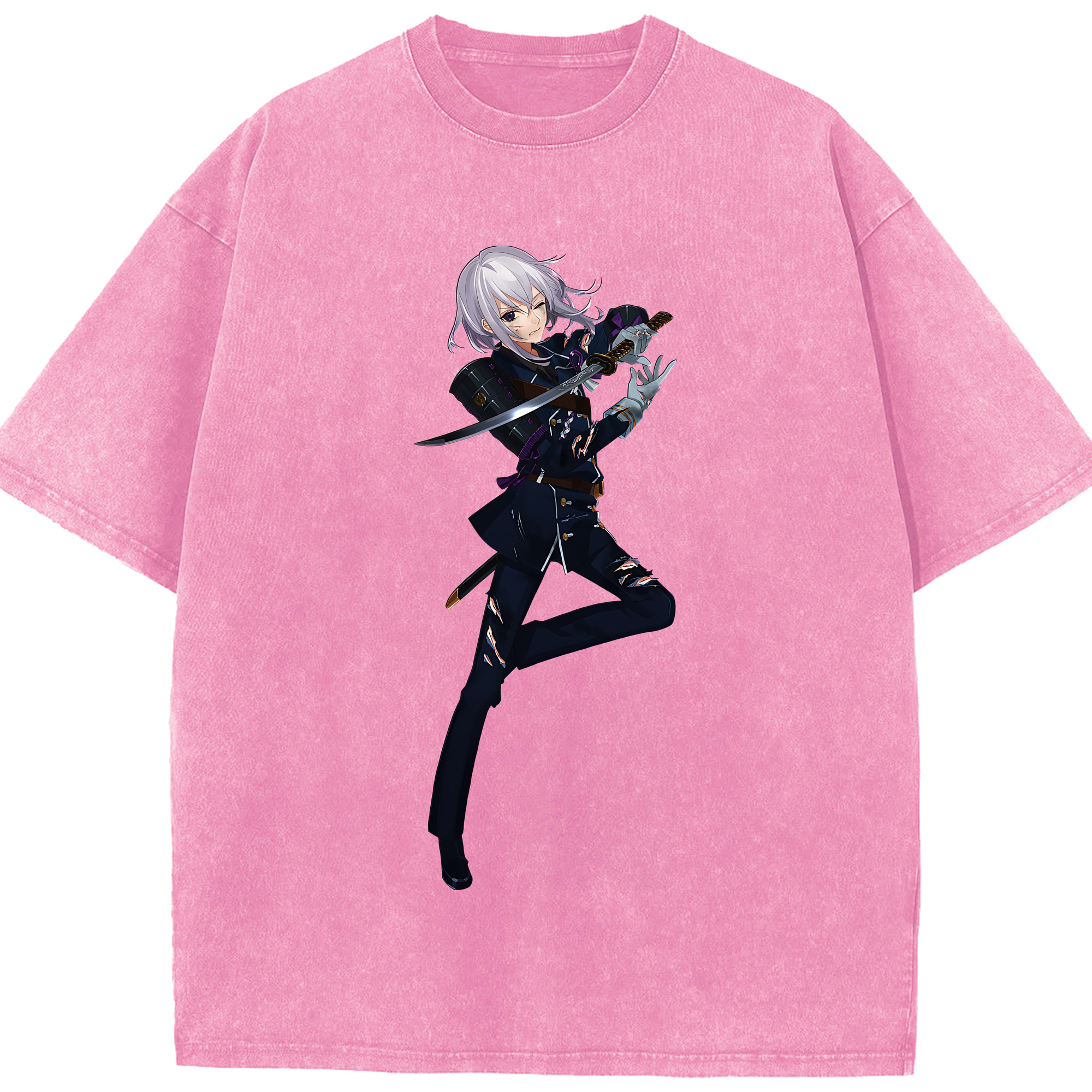 （画像用） 刀剣乱舞 Touken Ranbu 綿100% ヴィンテージ風 半袖Tシャツ（フロントプリント）